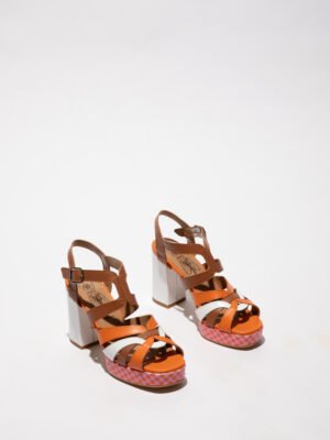 Sandálias ETIR Branca/Laranja/Camelo